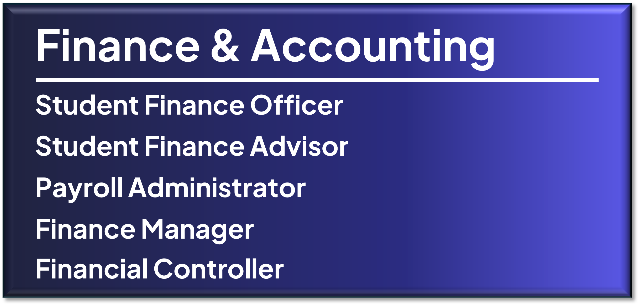 finance role types finance role types