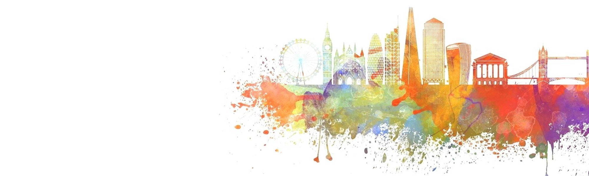 Watercolour Image of London Landmarks