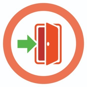 Icon of door opening