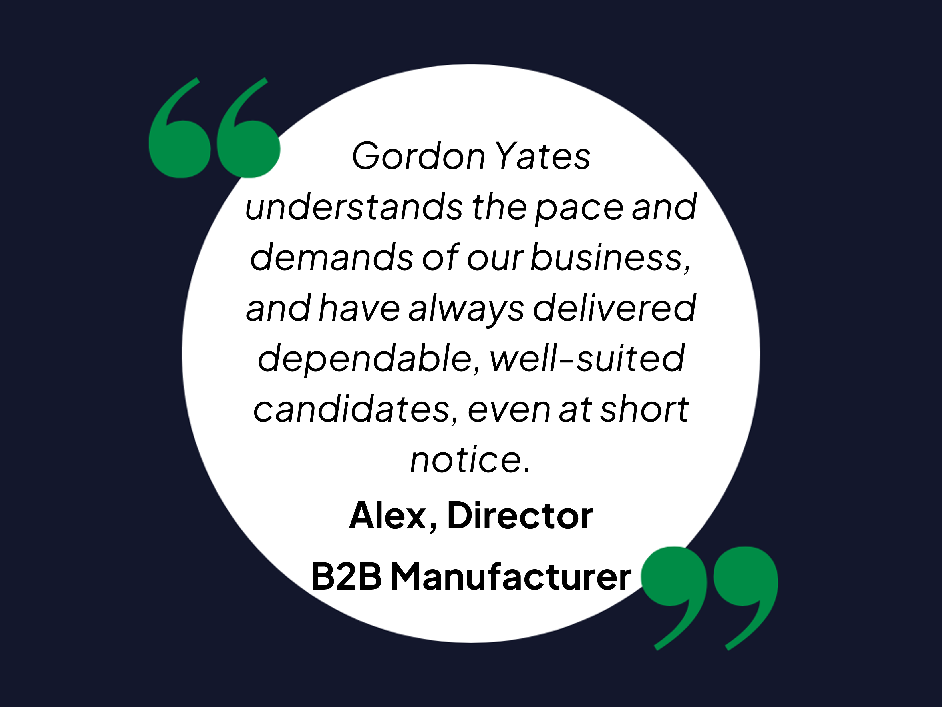 B2B manufacturer testimonial membership organisation testimonial